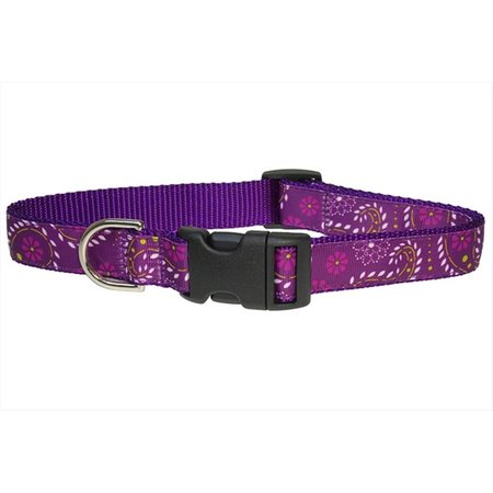 FLY FREE ZONE. Pretty Paisley Dog Collar, Purple - Large FL2650377
